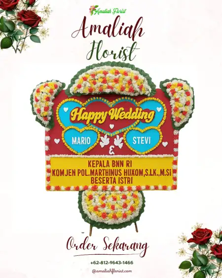 Papan Bunga Pernikahan Sepala Dalung